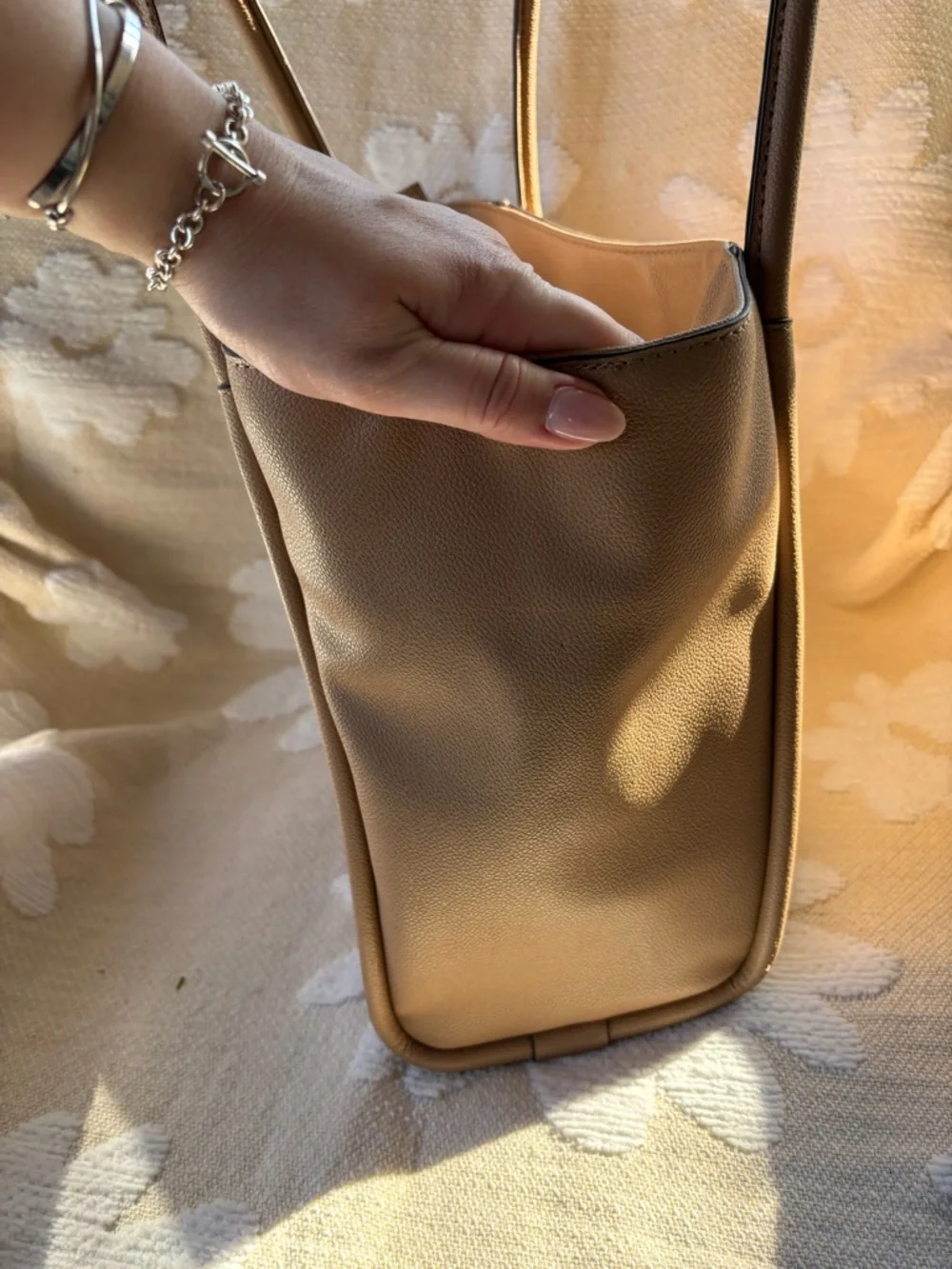 Nine West Camel/Tan Shoulder Tote - Picture 4 of 11